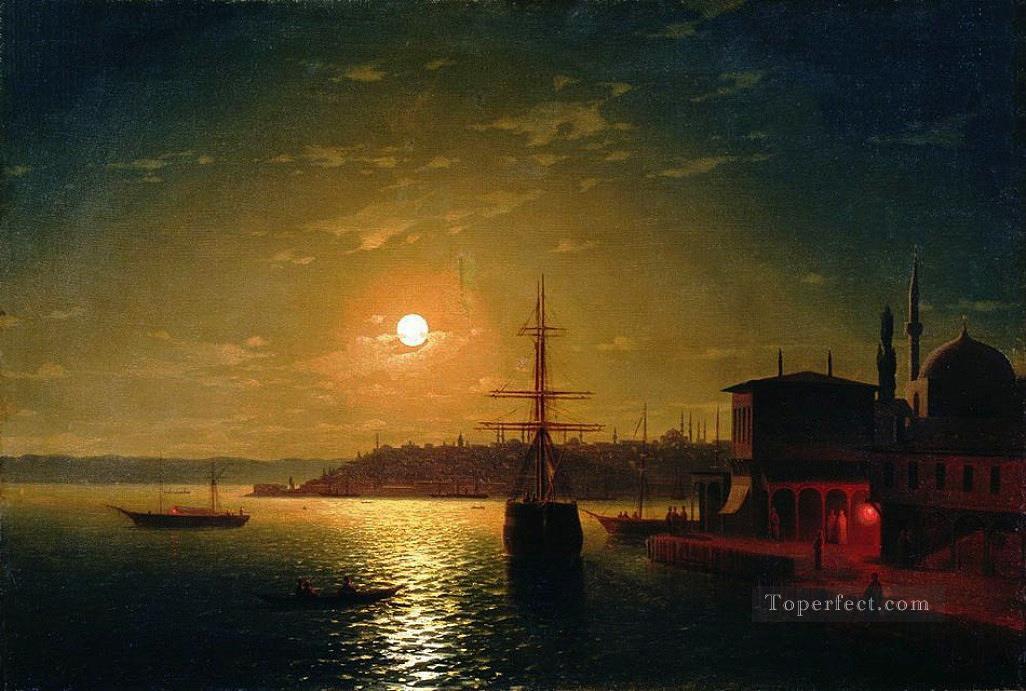 the bay golden horn 1845 Romantic Ivan Aivazovsky Russian Oil Paintings